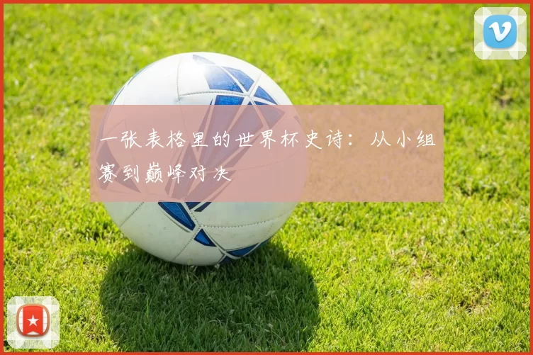 一张表格里的世界杯史诗:从小组赛到巅峰对决