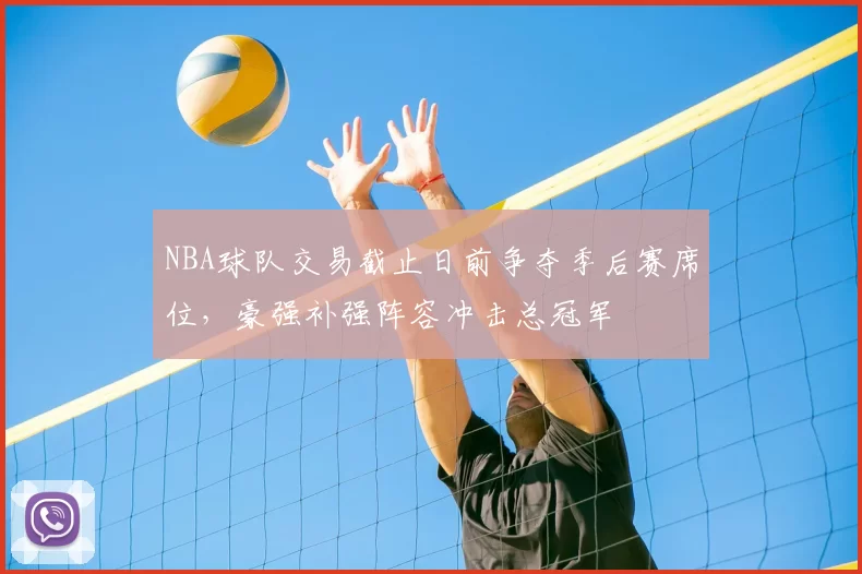 NBA球队交易截止日前争夺季后赛席位，豪强补强阵容冲击总冠军